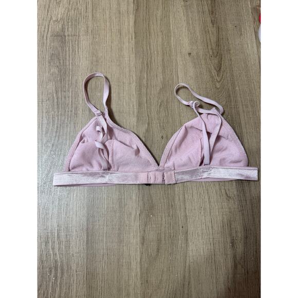 Urban Outfitters Pink Glitter Bralette M Medium Sparkly Triangle Bra - Picture 3 of 4